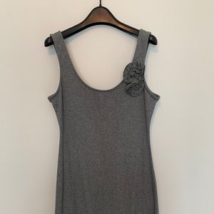 Grey cotton mini dress